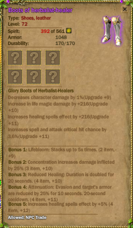 Glory Boots of Herbalist Healer