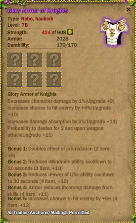 Glory Armor of Knights
