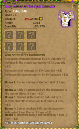 Glory Armor of Fire Spellweavers