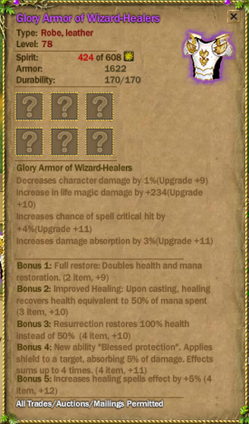 Glory Armor of Wizard Healer