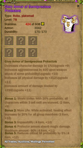 Glory Armor of Semiprecious Protectors